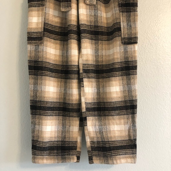 SOLD✨FREE PEOPLE Kye Wool Plaid High Rise Black Trousers Pants (Size 2) NWOT - Picture 5 of 8